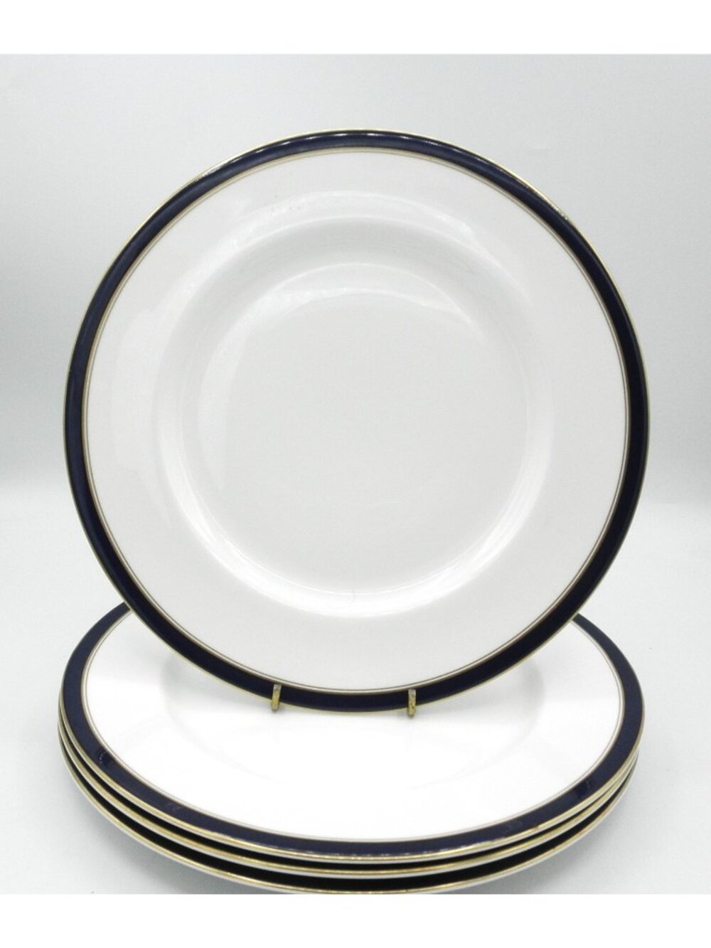 York Blue by Block Dinner Plates 10 5/8 inches Set of 4 Pattern BLOYOB